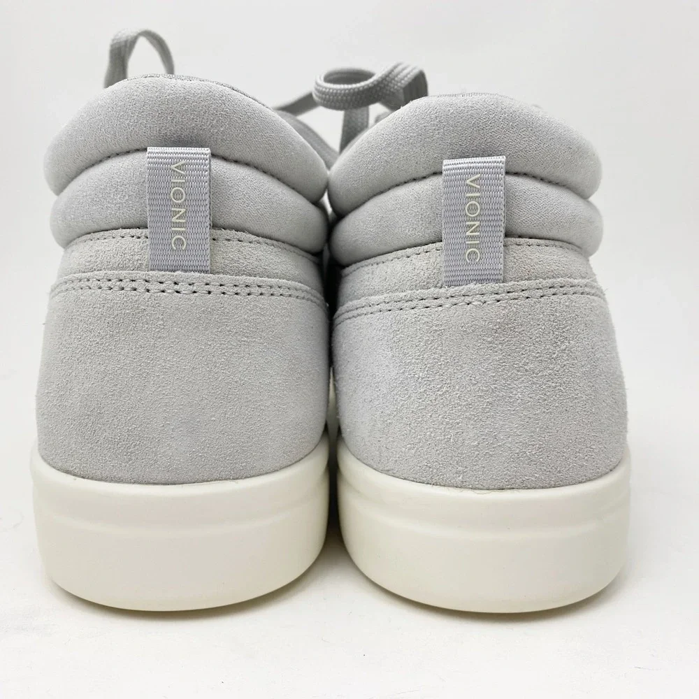 Vionic Rosemont‎ Suede Side Zip High Top Sneaker Womens 9.5 Light Gray
